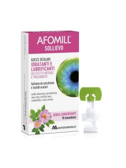 Afomill Sollievo Gocce Oculari Idratanti e Lubrificanti 10 monodose