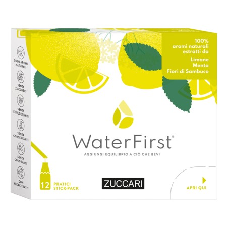 Zuccari WaterFirst Limone Menta e Fiori di Sambuco 12 Stick-pack