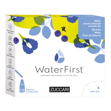 Zuccari WaterFirst Mirtillo Mela Fiori di Clitoria 12 Stick-pack