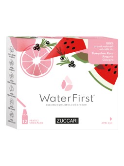 Zuccari WaterFirst Pompelmo Rosa, Anguria, Ginepro 12 Stick-pack