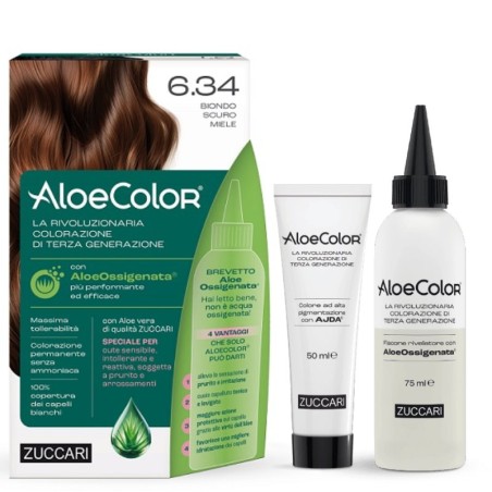 Zuccari AloeColor 6.34 Biondo Scuro Miele Colorazione Capelli