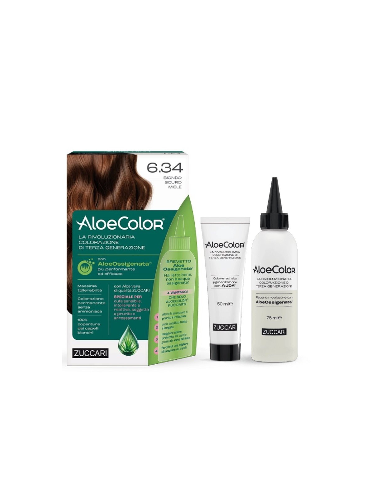 Zuccari AloeColor 6.34 Biondo Scuro Miele Colorazione Capelli