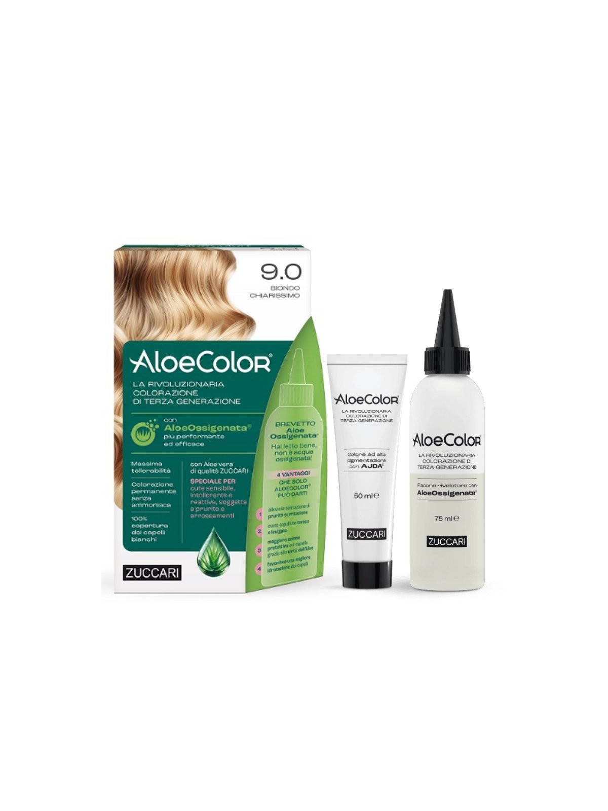 Zuccari AloeColor 9.0 Biondo Chiarissimo Colorazione Capelli