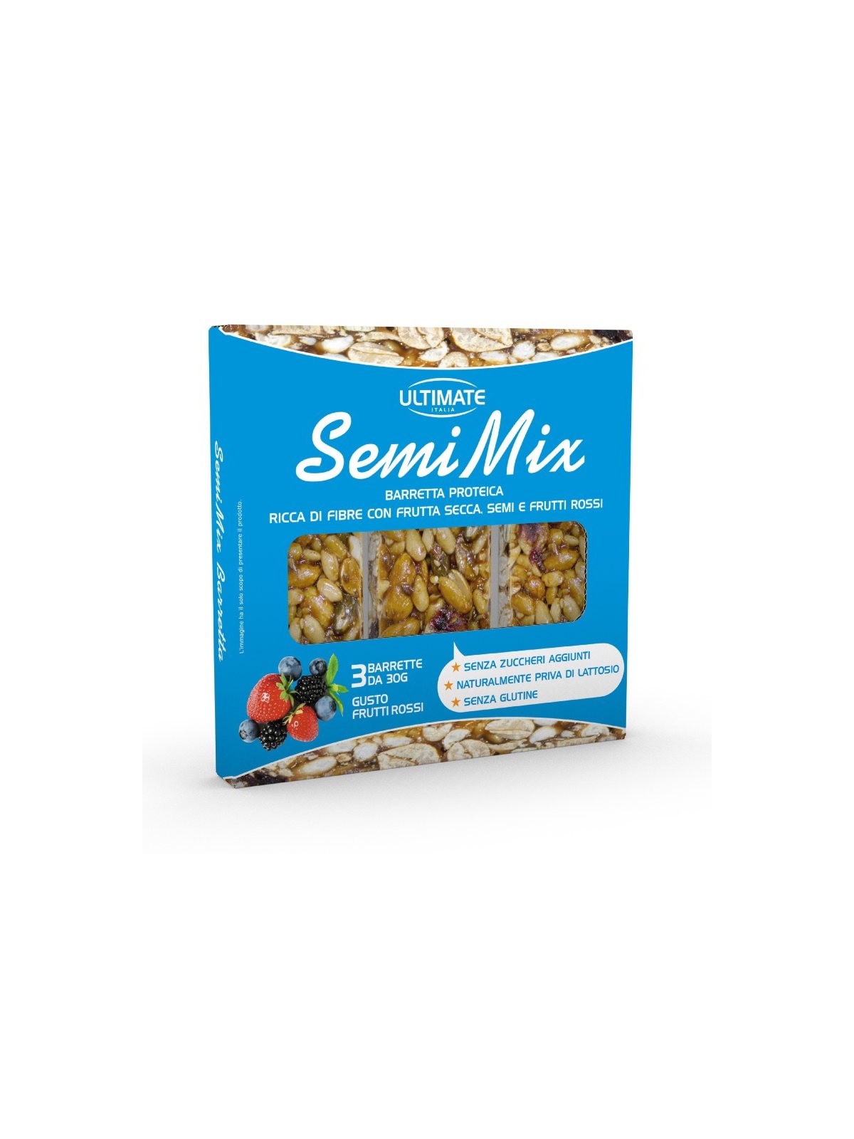 Ultimate Barretta Semimix Frutti Rossi 3 pz da 30 g