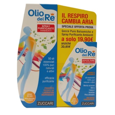 Olio del Re Offerta Gocce Pure Balsamiche + Spray Purificante Zuccari