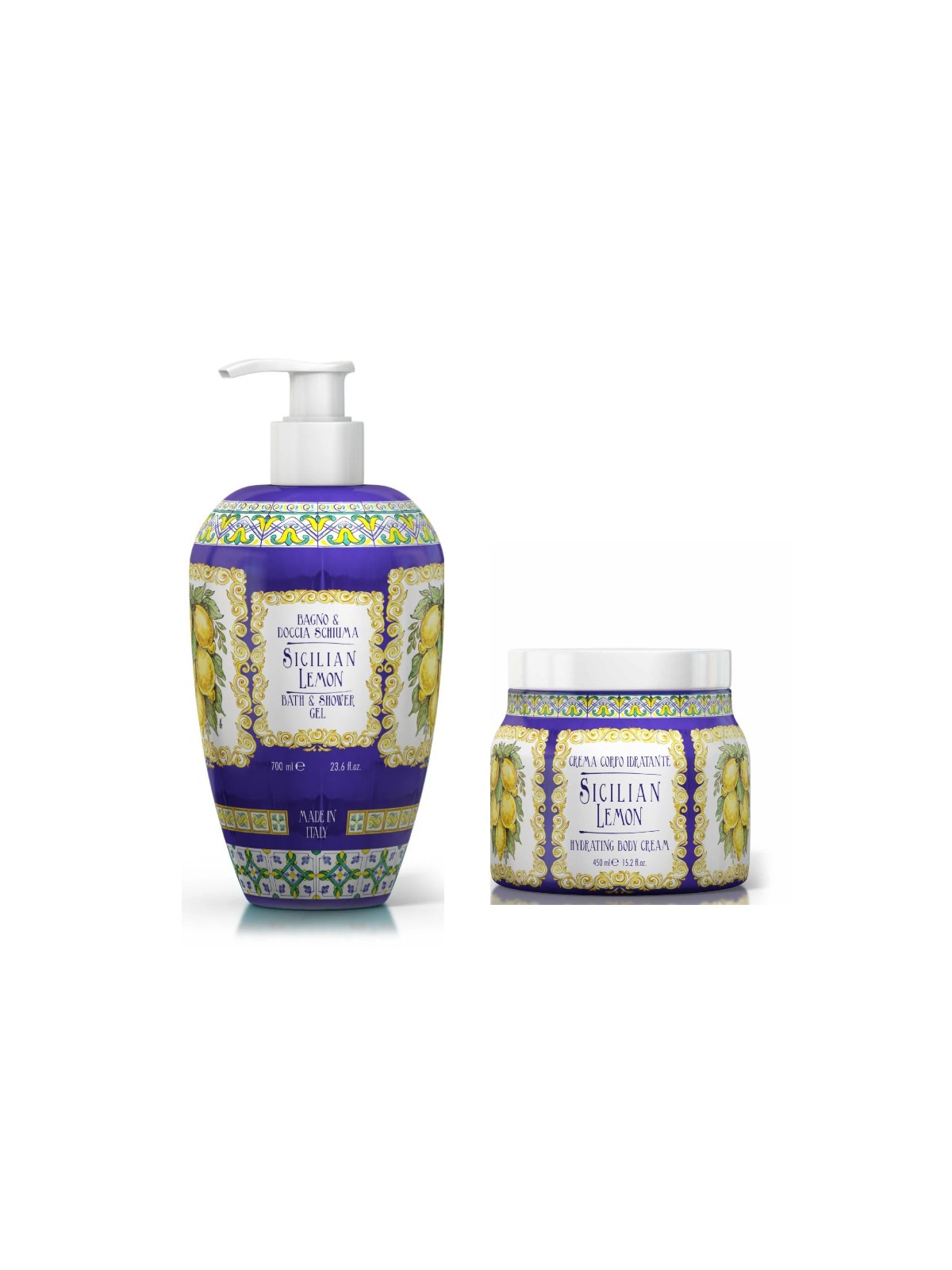 Maioliche Set Corpo Bagno Docciaschiuma+ Crema Corpo Linea Limoni di Sicilia