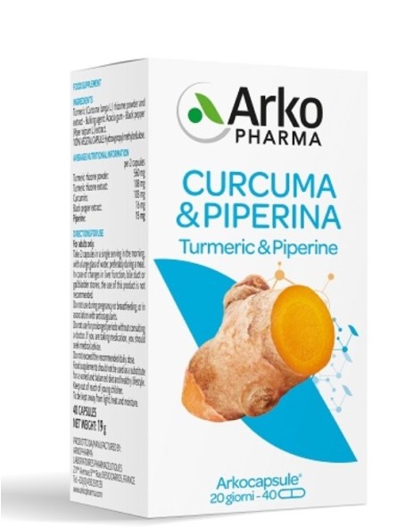 Curcuma e Piperina 40 capsule Arkopharma