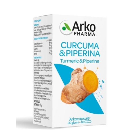 Curcuma e Piperina 40 capsule Arkopharma